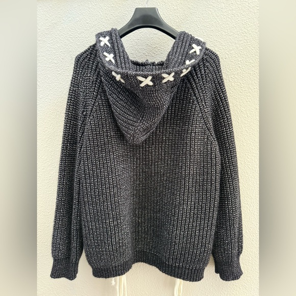 Earthbound hooded open front knit cardigan - Picture 4 of 5